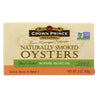 Crown Prince Oysters - Naturally Smoked In Pure Olive Oil - 3 Oz - Case Of 18 - RubertOrganics