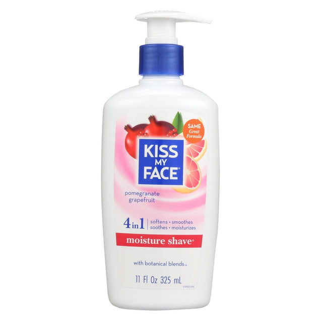 Kiss My Face Moisture Shave Pomegranate Grapefruit - 11 Oz - RubertOrganics