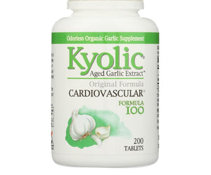 Kyolic Aged Garlic Extract Hi-po Cardiovascular Original Formula 100 - 200 Tablets - RubertOrganics