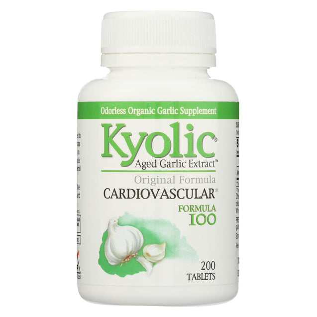 Kyolic Aged Garlic Extract Hi-po Cardiovascular Original Formula 100 - 200 Tablets - RubertOrganics