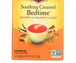 Yogi Bedtime Herbal Tea Caffeine Free Soothing Caramel - 16 Tea Bags - Case Of 6