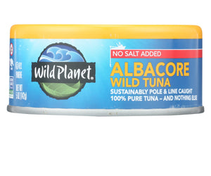 Wild Planet Wild Albacore Tuna - No Salt Added - Case Of 12 - 5 Oz.