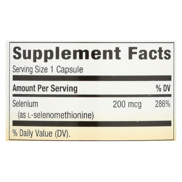 Nature's Way Selenium - 200 Mcg - 100 Capsules - RubertOrganics