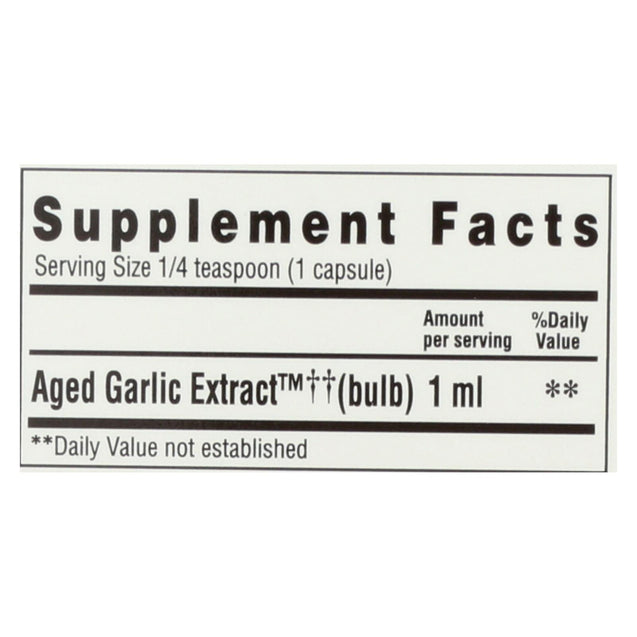 Kyolic Aged Garlic Extract Cardiovascular Liquid - 4 Fl Oz - RubertOrganics