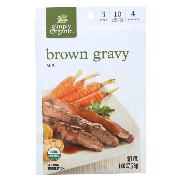 Simply Organic Vegetarian Brown Gravy Seasoning Mix - Case Of 12 - 1 Oz.