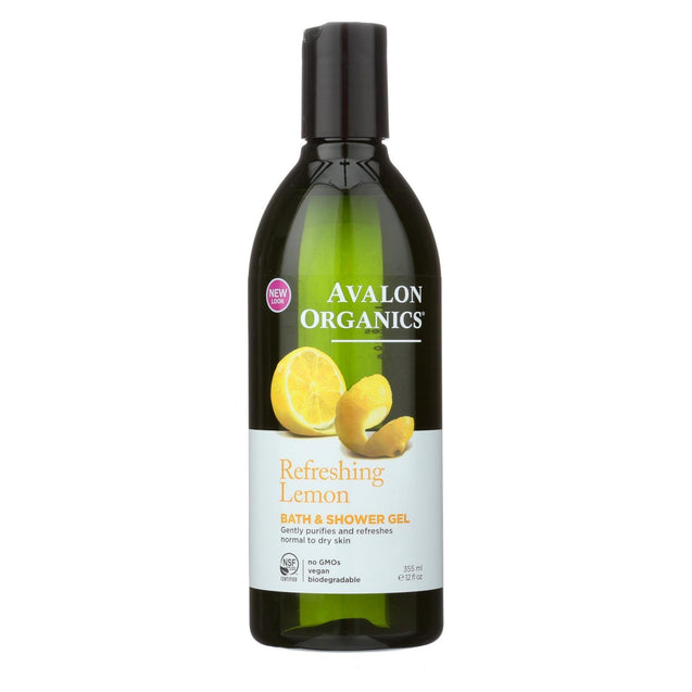 Avalon Organics Bath And Shower Gel Lemon - 12 Fl Oz - RubertOrganics