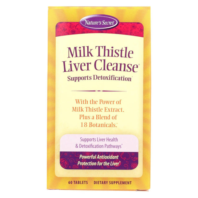 Nature's Secret Milk Thistle Liver Cleanse - 60 Tablets - RubertOrganics