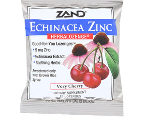 Zand Herbalozenge Echinacea Zinc Natural Cherry - 15 Lozenges - Case Of 12