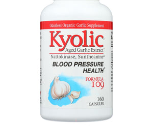 Kyolic Aged Garlic Extract Blood Pressure Health Formula 109 - 160 Capsules - RubertOrganics