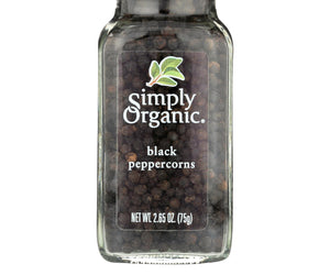 Simply Organic Black Peppercorns - Case Of 6 - 2.65 Oz.