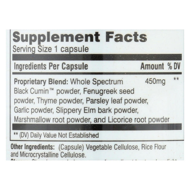 Amazing Herbs Black Seed Fenuzyme Bronc Care - 60 Capsules - RubertOrganics