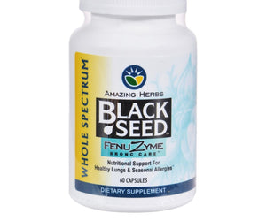 Amazing Herbs Black Seed Fenuzyme Bronc Care - 60 Capsules - RubertOrganics