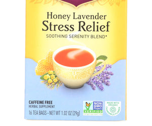 Yogi Stress Reliefherbal Tea Caffeine Free Honey Lavender - 16 Tea Bags - Case Of 6