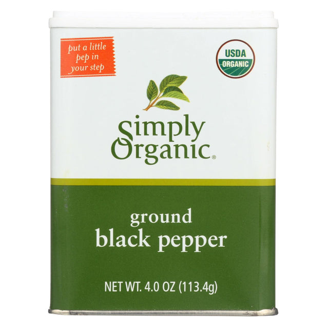 Simply Organic Ground Black Pepper - Case Of 6 - 4 Oz.