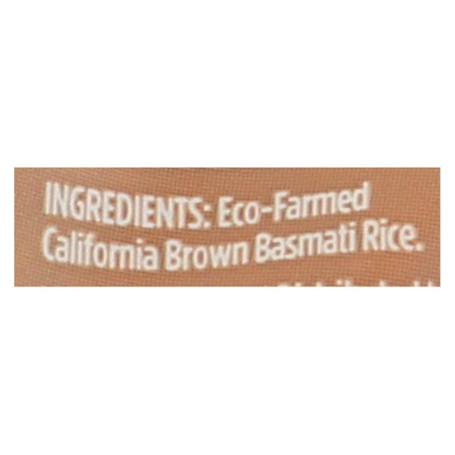 Lundberg Family Farms Organic Brown Basmati Rice - Case Of 6 - 2 Lb. - RubertOrganics