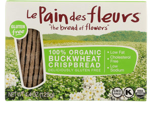 Le Pain Des Fleurs Organic Crisp Bread - Buckwheat - Case Of 6 - 4.41 Oz. - RubertOrganics