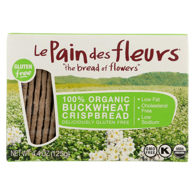 Le Pain Des Fleurs Organic Crisp Bread - Buckwheat - Case Of 6 - 4.41 Oz. - RubertOrganics