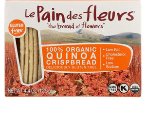 Le Pain Des Fleurs Organic Crisp Bread - Quinoa - Case Of 6 - 4.41 Oz. - RubertOrganics