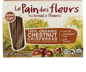 Le Pain Des Fleurs Organic Crisp Bread - Chestnut - Case Of 6 - 4.41 Oz. - RubertOrganics