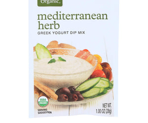 Simply Organic Mediterranean Herb Greek Yogurt Dip Mix - Case Of 12 - 1 Oz.