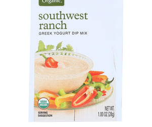 Simply Organic Dip Mix - Organic - Greek Yogurt - Southwest Ranch - 1 Oz - Case Of 12