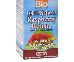 Bio Nutrition Raspberry Keytones - 500 Mg - 60 Ct - RubertOrganics