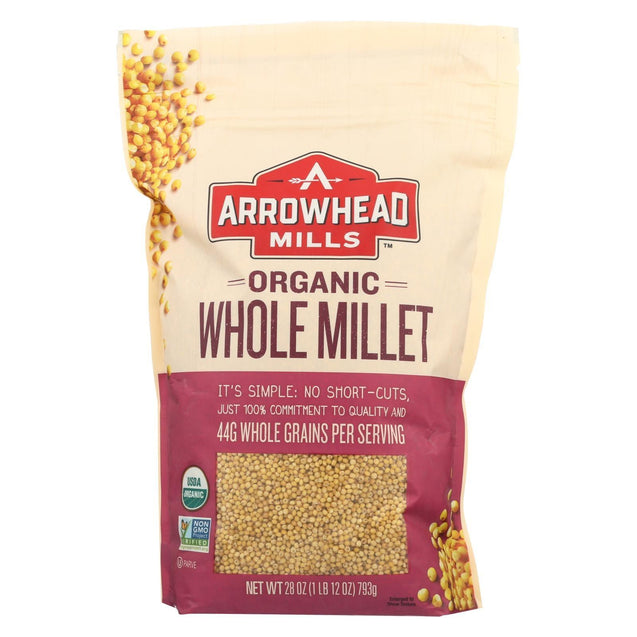 Arrowhead Mills - Organic Hulled Millet - Case Of 6 - 28 Oz. - RubertOrganics