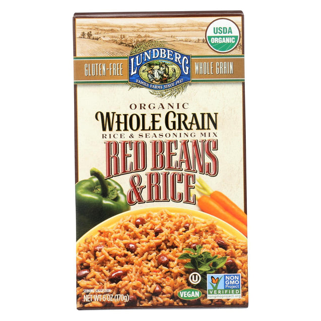 Lundberg Family Farms Organic Whole Grain Red Beans And Rice - Case Of 6 - 6 Oz. - RubertOrganics