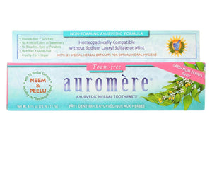 Auromere Toothpaste - Foam-free Cardamom-fennel - Case Of 1 - 4.16 Oz. - RubertOrganics