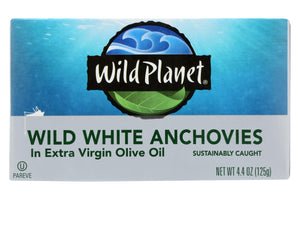 Wild Planet White Anchovies In Extra Virgin Olive Oil - Case Of 12 - 4.4 Oz