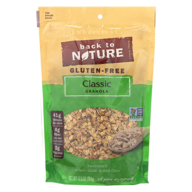 Back To Nature Classic Granola - Lightly Sweetened Whole Grain Rolled Oats - Case Of 6 - 12.5 Oz. - RubertOrganics