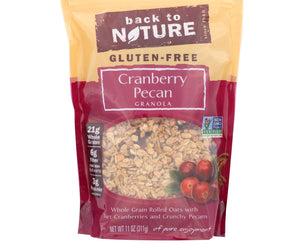 Back To Nature Cranberry Pecan Granola - Whole Grain Rolled Oats With Tart Cranberries And Crunchy Pecans - Case Of 6 - 11 Oz. - RubertOrganics