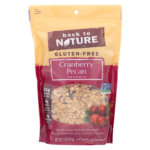 Back To Nature Cranberry Pecan Granola - Whole Grain Rolled Oats With Tart Cranberries And Crunchy Pecans - Case Of 6 - 11 Oz. - RubertOrganics