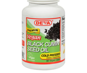 Deva Vegan Vitamins Black Cumin Seed Oil - 90 Vegetarian Capsules - RubertOrganics