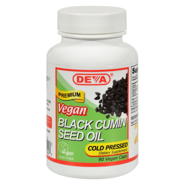 Deva Vegan Vitamins Black Cumin Seed Oil - 90 Vegetarian Capsules - RubertOrganics