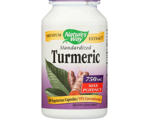 Nature's Way Turmeric - Maximum Potency - 750 Mg - 60 Vegetarian Capsules - RubertOrganics