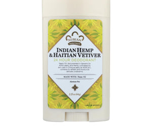 Nubian Heritage Deodorant - All Natural - 24 Hour - Indian Hemp And Haitian Vetiver - With Neem Oil - 2.25 Oz - RubertOrganics