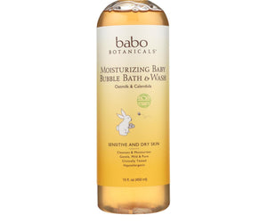 Babo Botanicals Baby Bubble Bath And Wash - Moisturizing - Oatmilk - 15 Oz - RubertOrganics