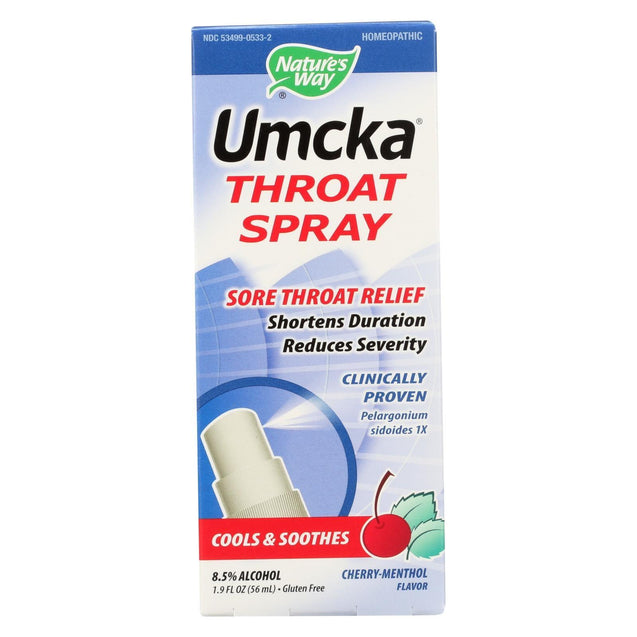 Natures Way Throat Spray - Umcka - Cherry - 1.9 Oz - 1 Each - RubertOrganics