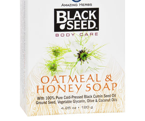Black Seed Bar Soap - Oatmeal And Honey - 4.25 Oz - RubertOrganics