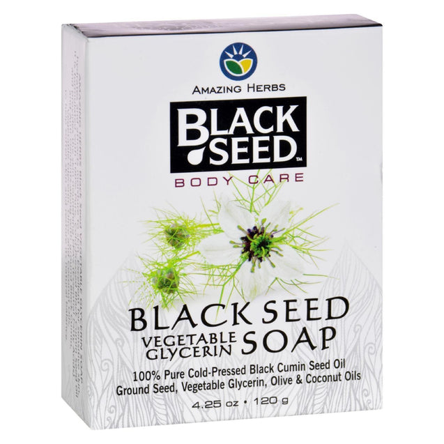 Black Seed Bar Soap - Vegetable Glycerin - 4.25 Oz - RubertOrganics