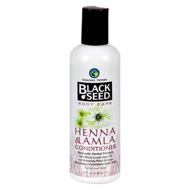 Black Seed Conditioner - Henna And Amla - 8 Oz - RubertOrganics