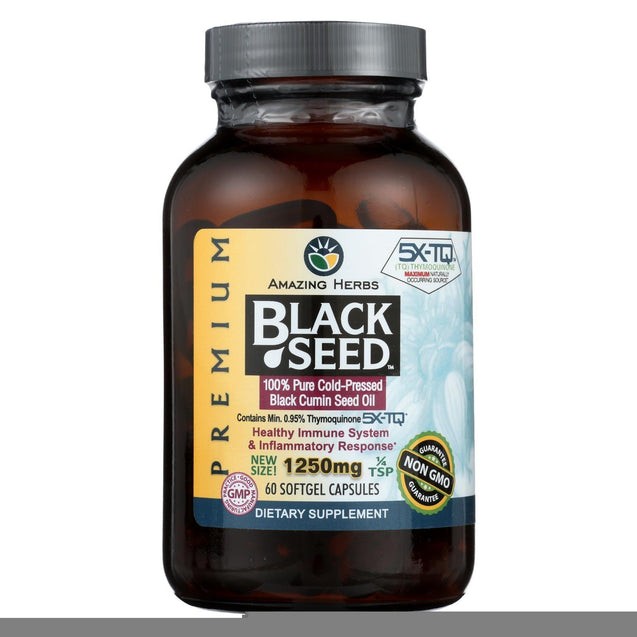 Black Seed Oil - 1250 Mg - 60 Softgel Capsules - RubertOrganics