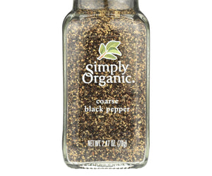 Simply Organic Black Coarse Grind Pepper - Case Of 6 - 2.47 Oz.