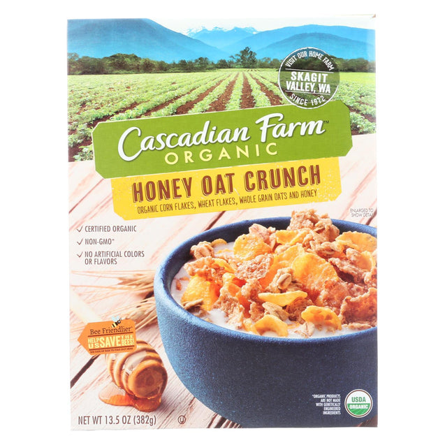 Cascadian Farm Cereal - Organic Corn Flakes, Wheat Flakes, Whole Grain Oats And Honey - Case Of 10 - 13.5 Oz. - RubertOrganics