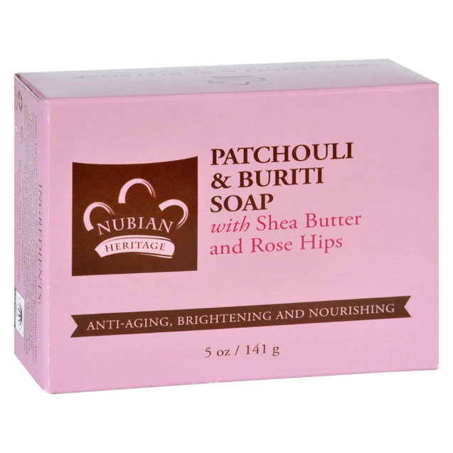 Nubian Heritage Bar Soap - Patchouli And Buriti - 5 Oz - RubertOrganics