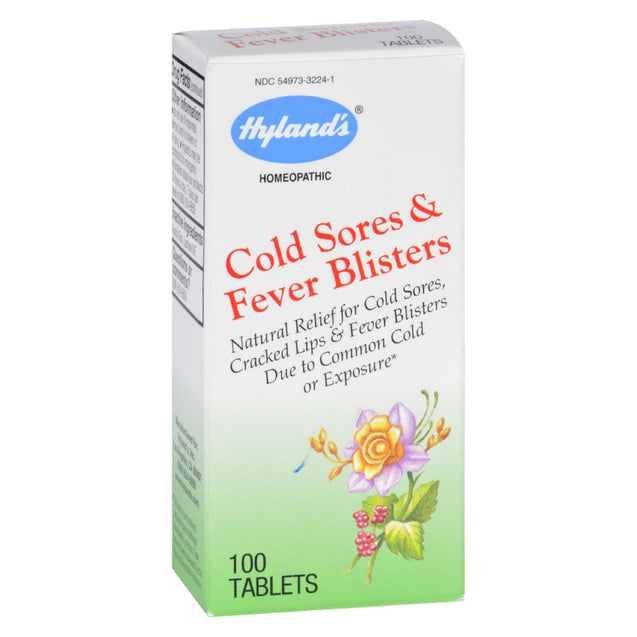 Hylands Homeopathic Cold Sores And Fever Blisters - 100 Tablets - RubertOrganics