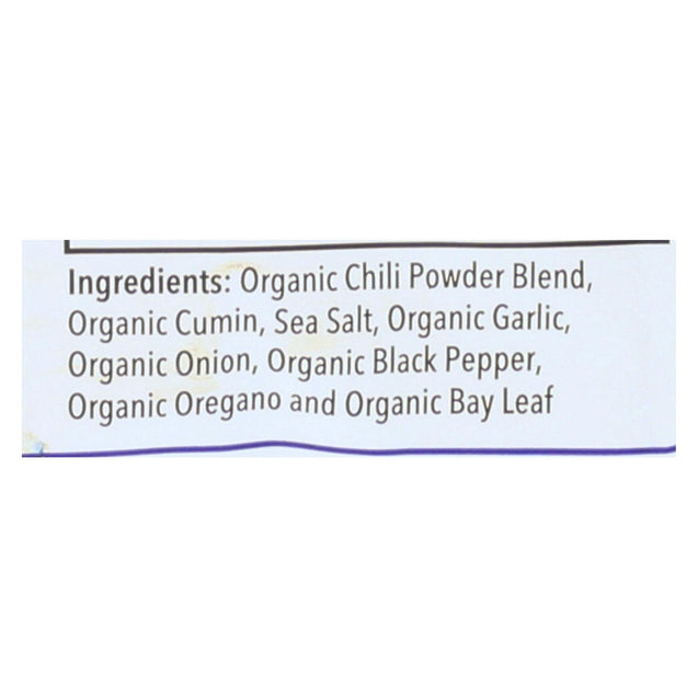 Riega Foods Organic Chili Seasoning  - Case Of 8 - 0.9 Oz.