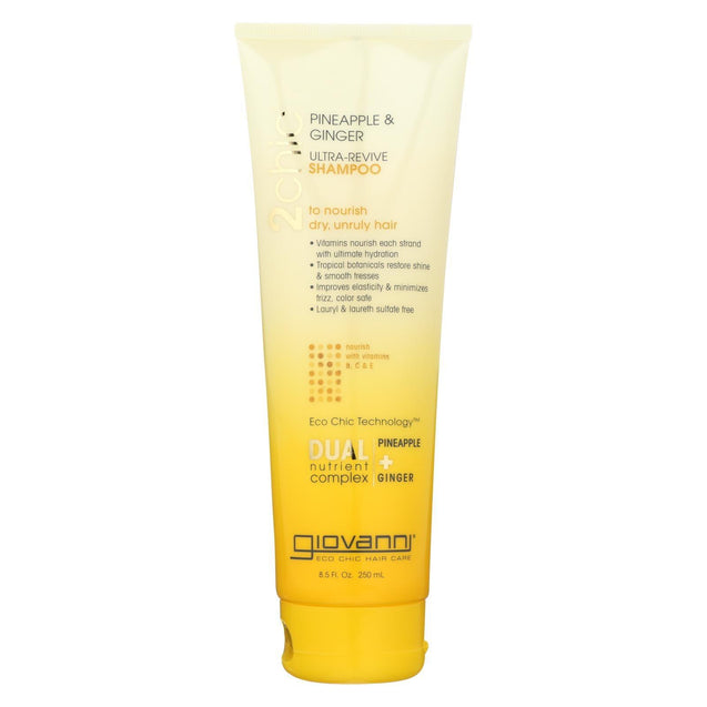 Giovanni Hair Care Products Shampoo - Pineapple And Ginger - Case Of 1 - 8.5 Oz. - RubertOrganics