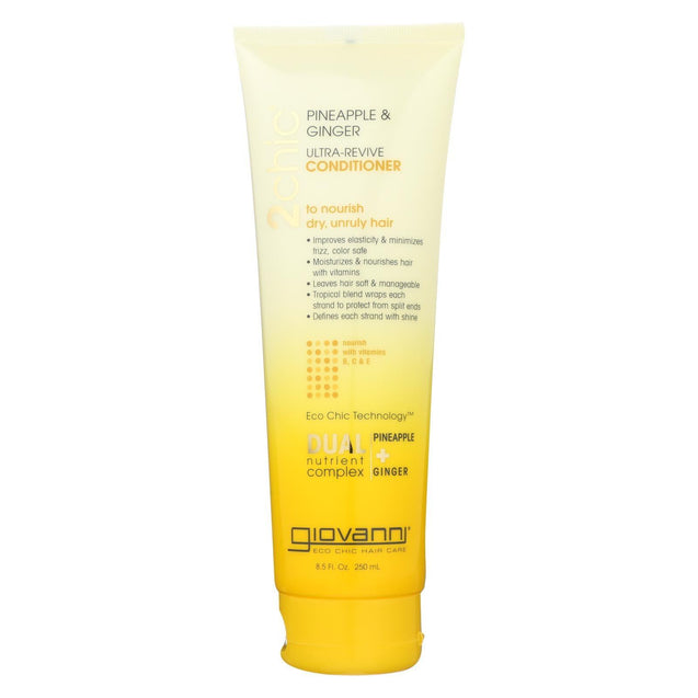 Giovanni Hair Care Products Conditioner - Pineapple And Ginger - Case Of 1 - 8.5 Oz. - RubertOrganics